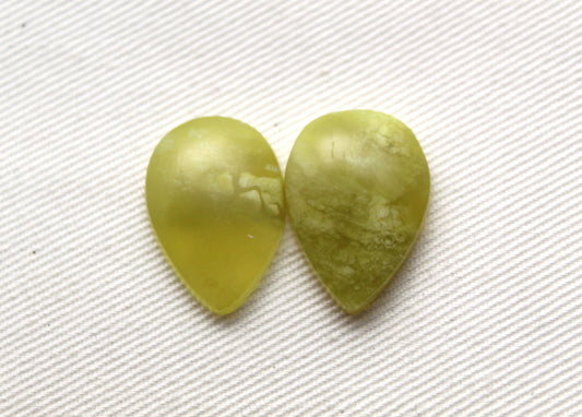 Small Vesuvianite Cabochon Pair Gemstone light green