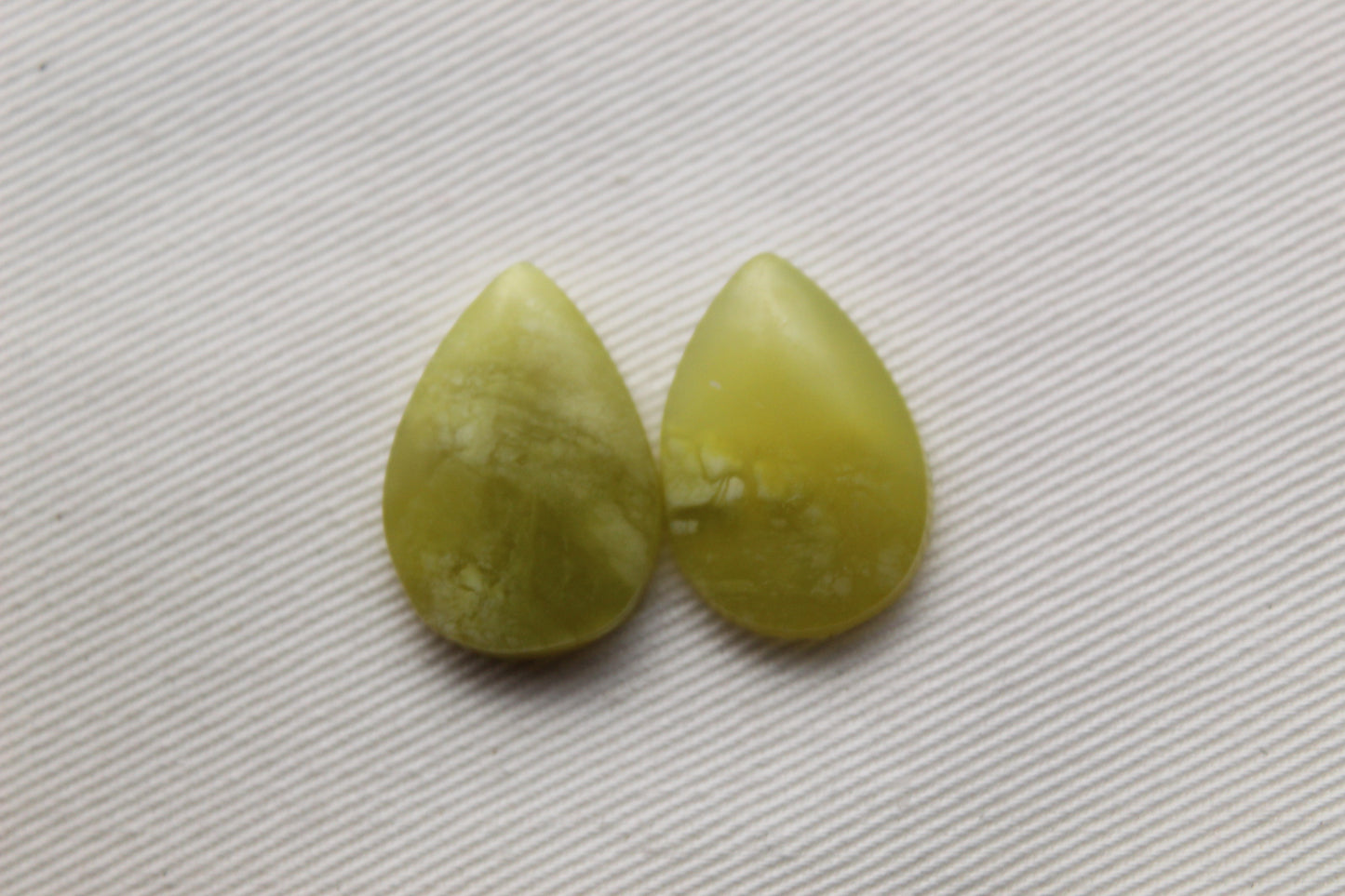 Small Vesuvianite Cabochon Pair Gemstone light green