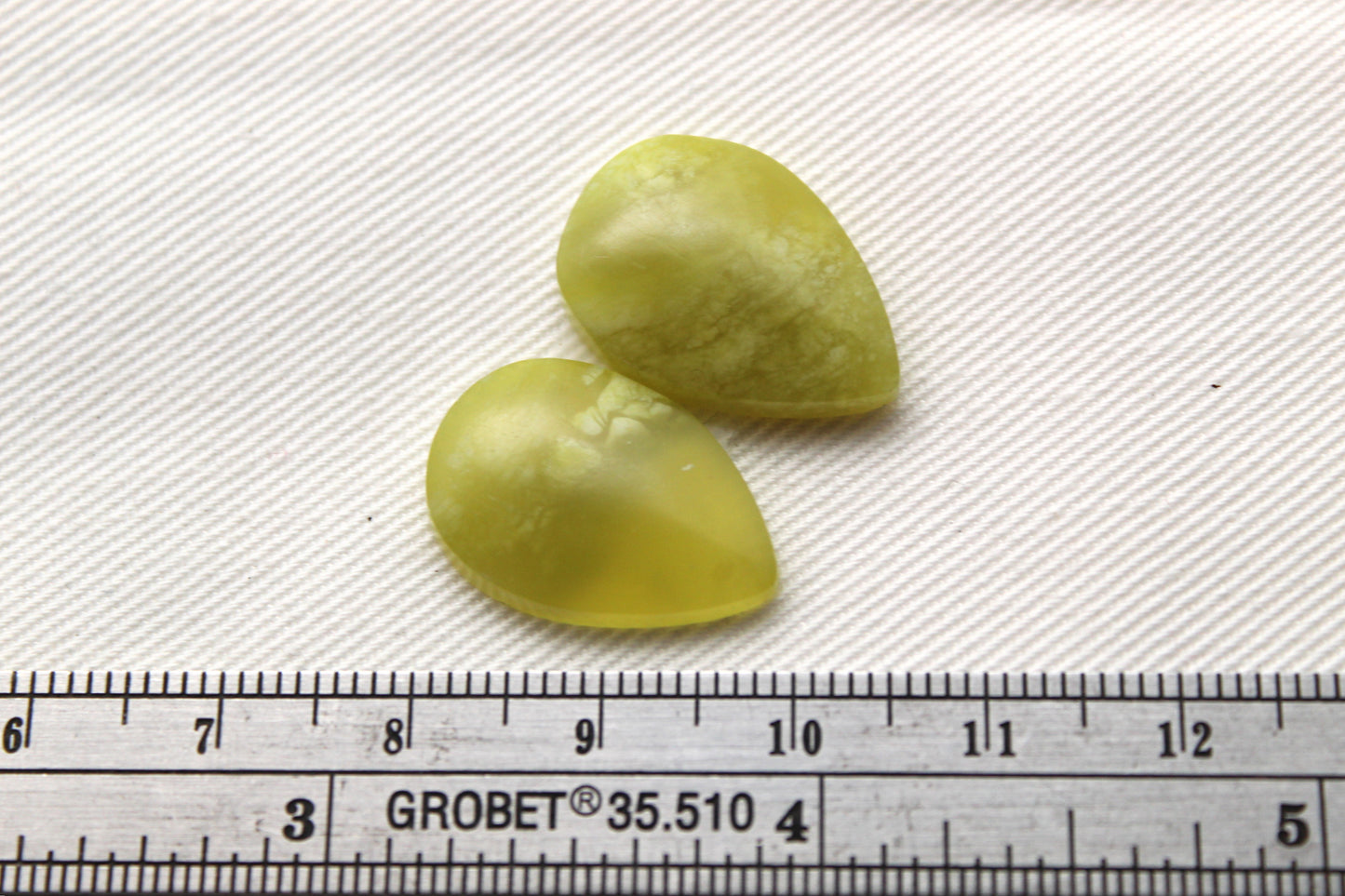 Small Vesuvianite Cabochon Pair Gemstone light green
