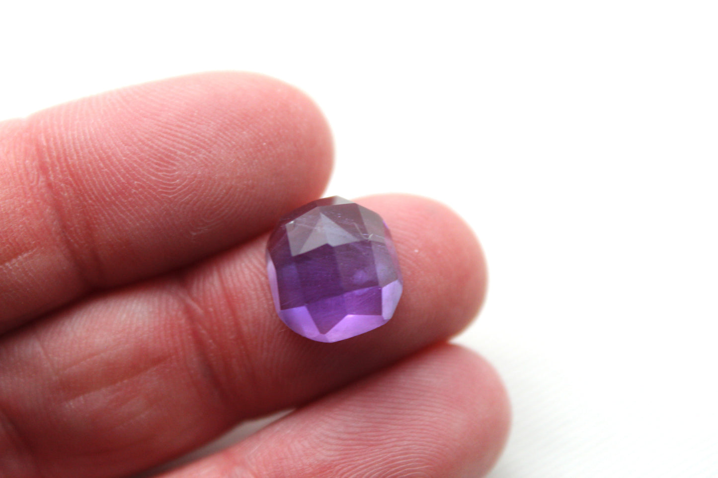 Amethyst faceted Cabochon Gemstone purple
