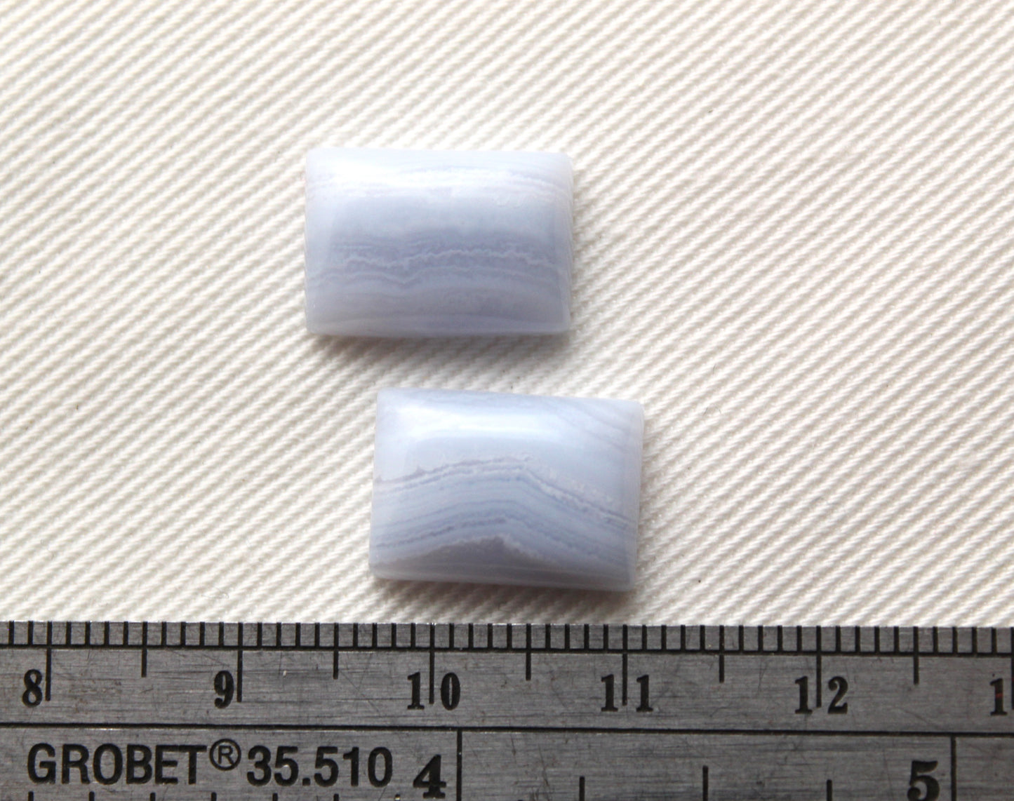 Lot de QUATRE Bleu dentelle Agate Balles Pierres précieuses bleu clair