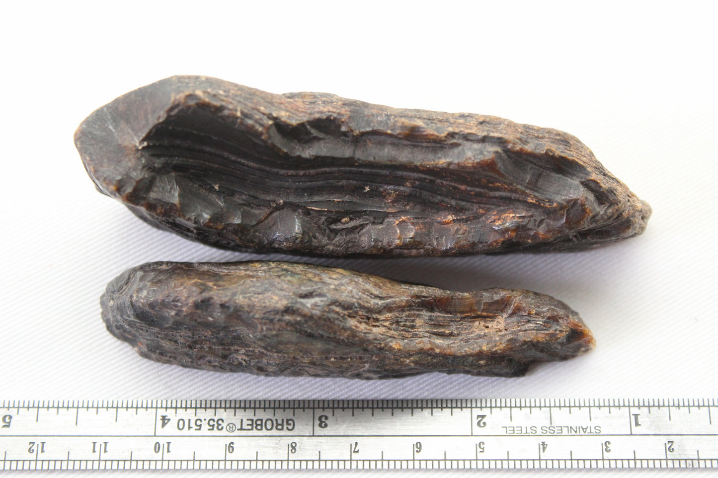Indonesian Agate nodule polished pink Banding