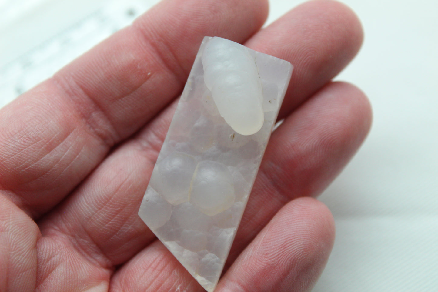 Botryoidal Agate Cabochon Indonesian Gemstone white
