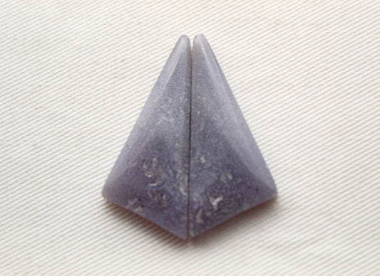 Pair Purple Agate Cabochons gemstones freeform