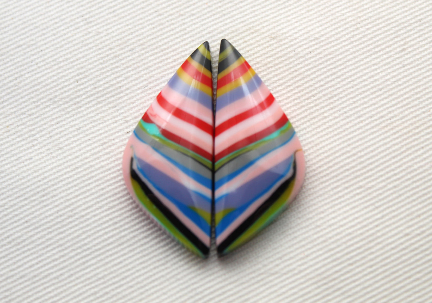 Surfite Cabochon Pair multicolors