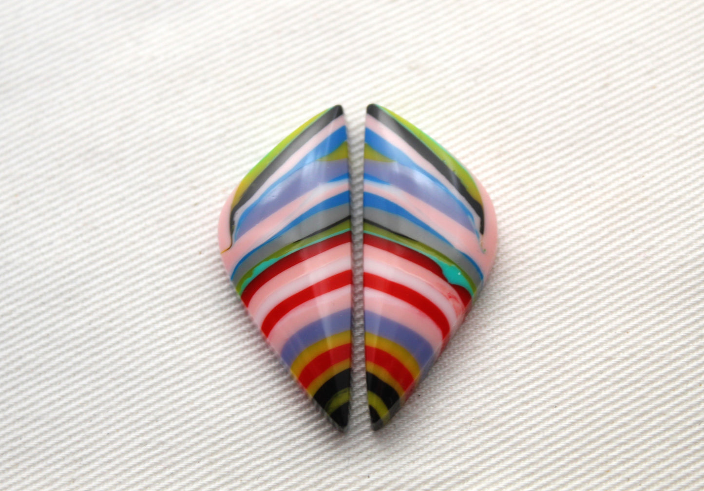 Surfite Cabochon Pair multicolors