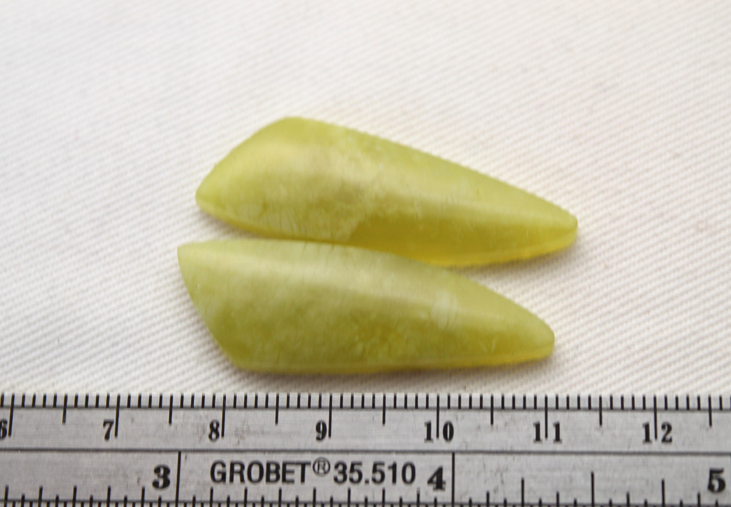 Vesuvianite Cabochon Pair Gemstone light green