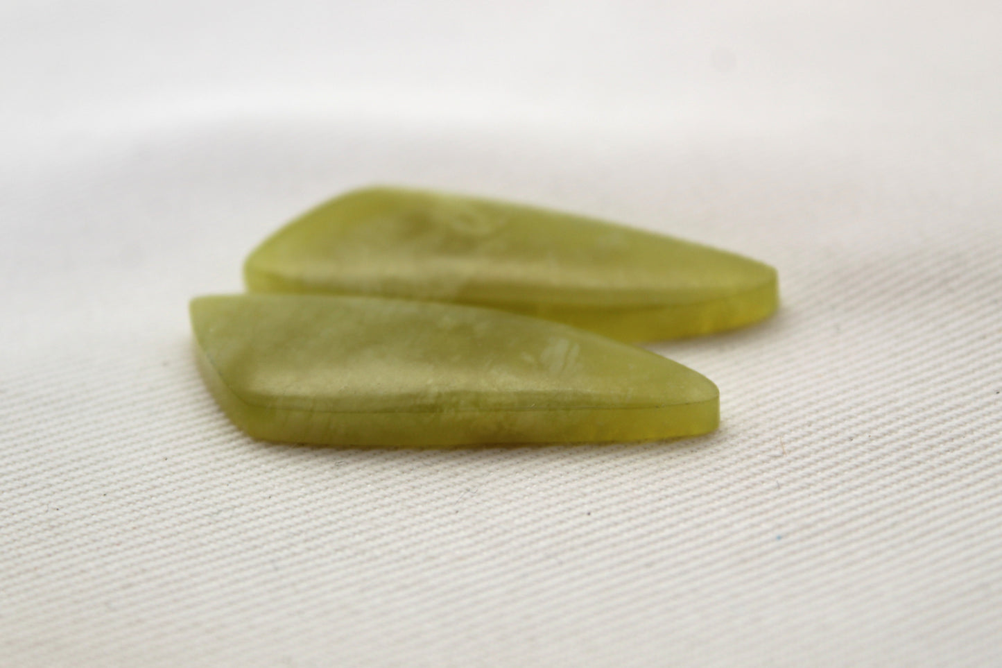 Vesuvianite Cabochon Pair Gemstone light green