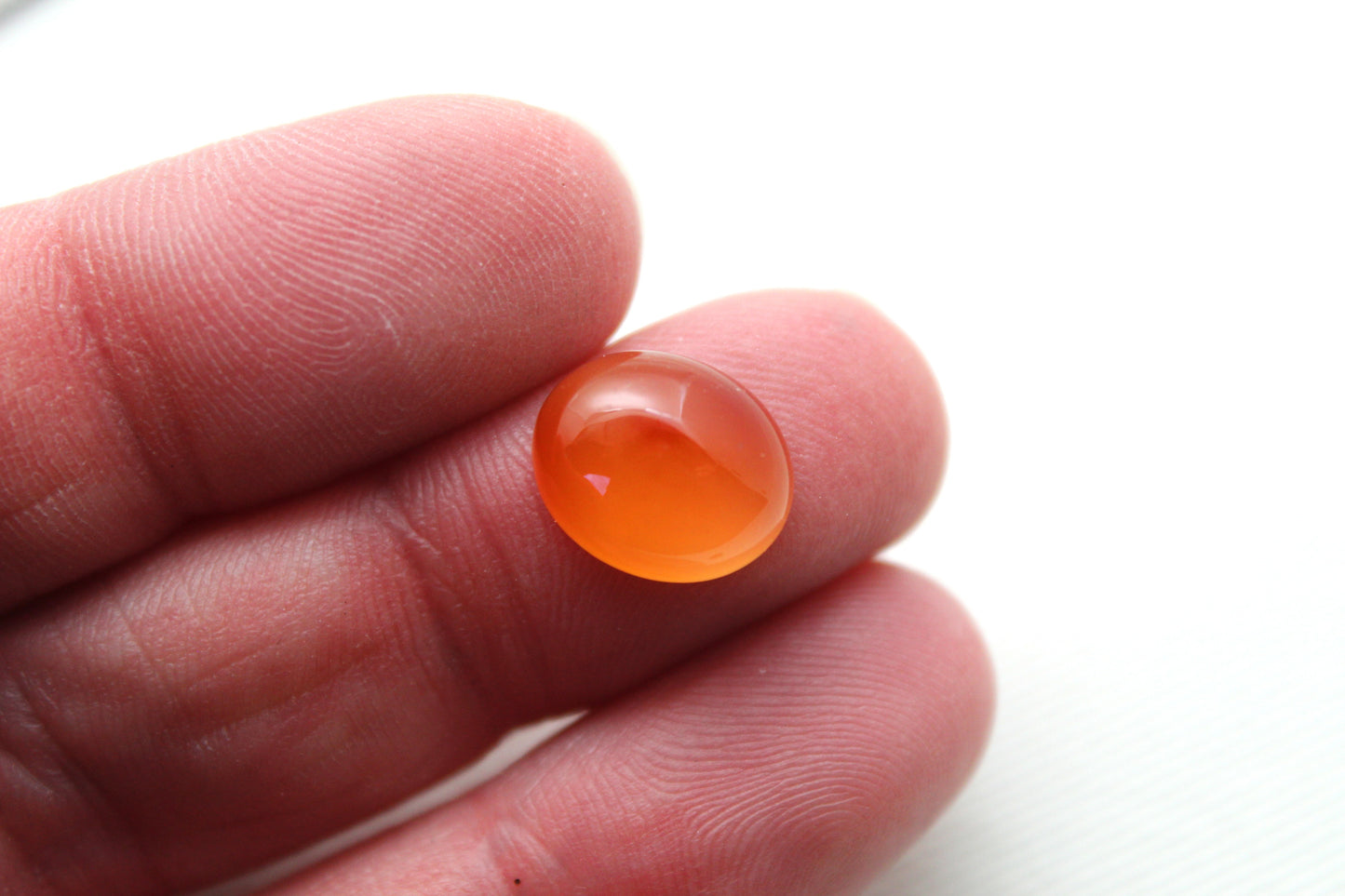 TWO Oval Carnelian Cabochons 10X12MM