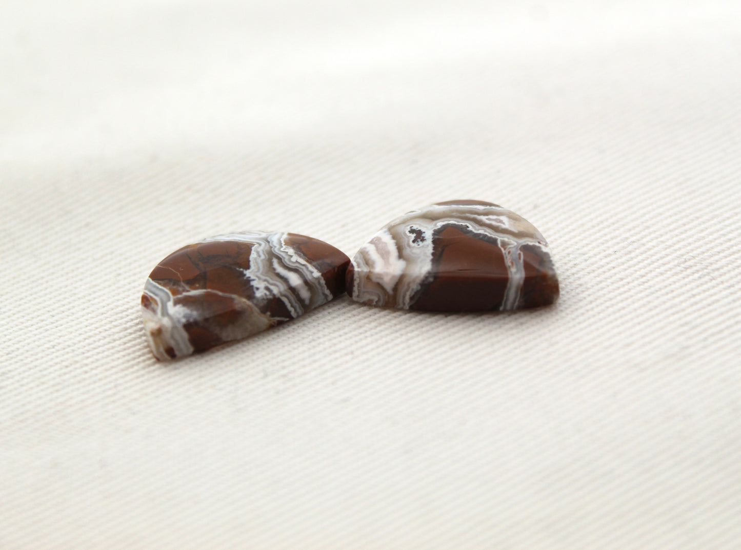 Brecciated Jasper cabochons Gemstone pair