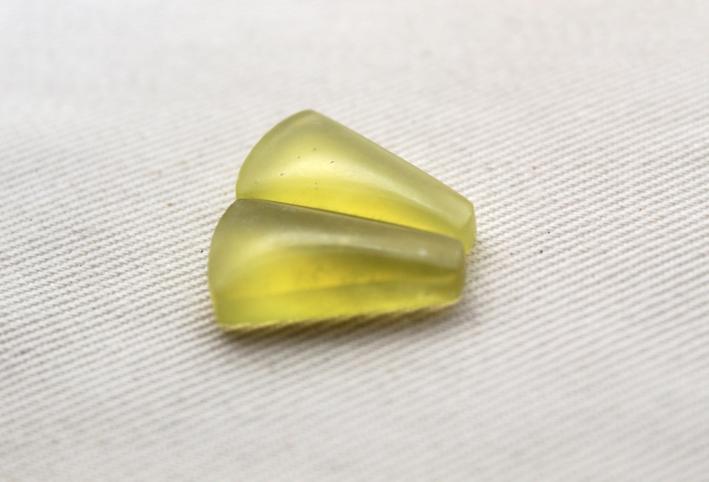 Small Vesuvianite Cabochon Pair Gemstone light green