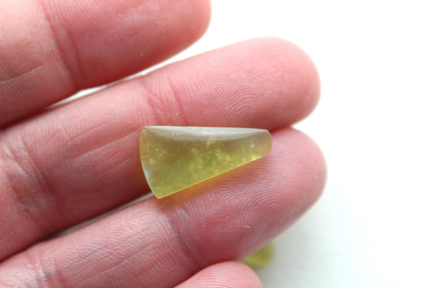 Small Vesuvianite Cabochon Pair Gemstone light green