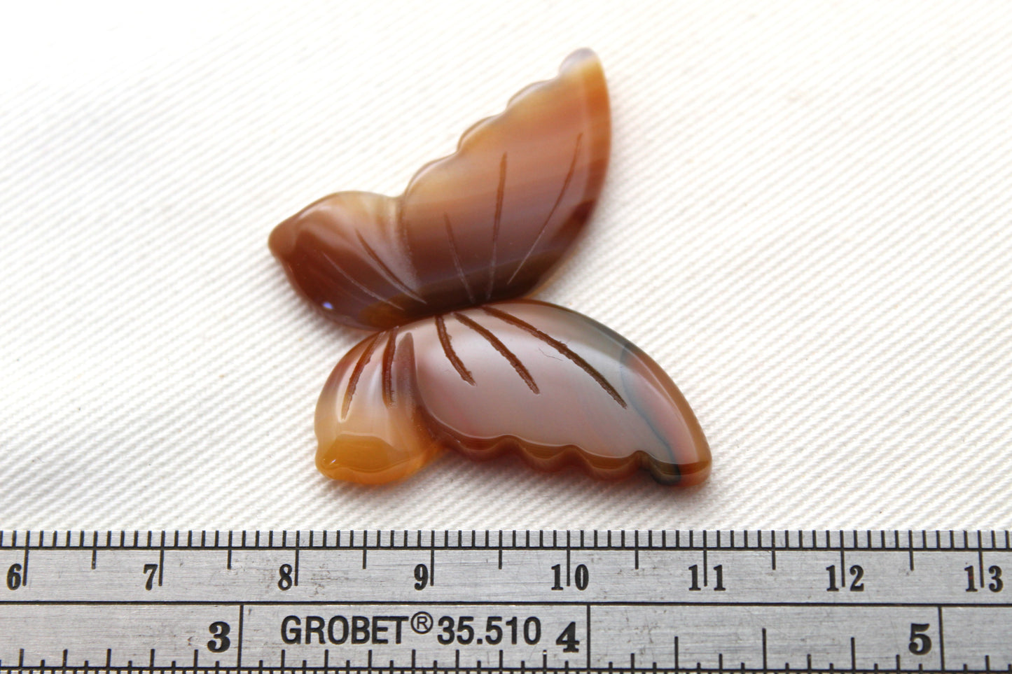 Montana Agate Cabochon Pair Gemstone Clear brown