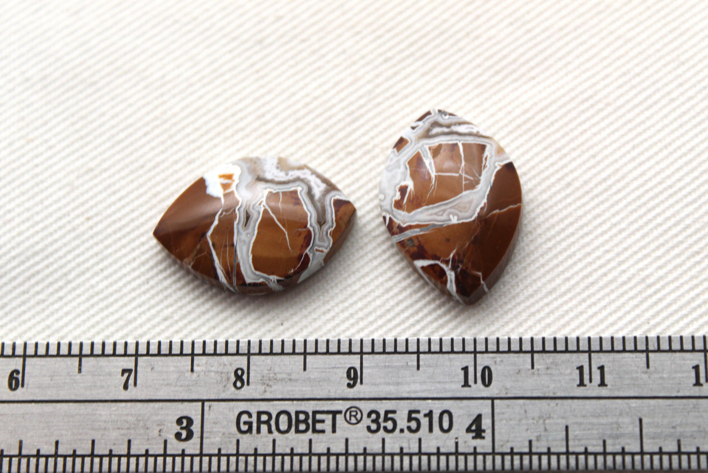 Small Brecciated Jasper cabochons Gemstone pair