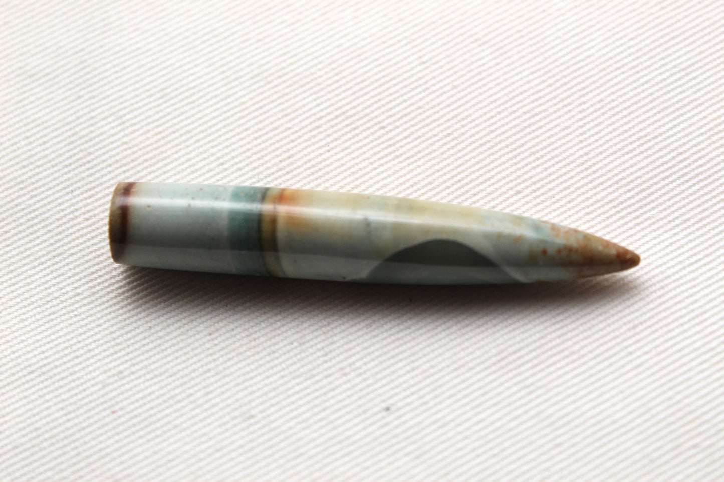 Green Picture Jasper LARGE bullet Gemstone 57MM UNDRILLED