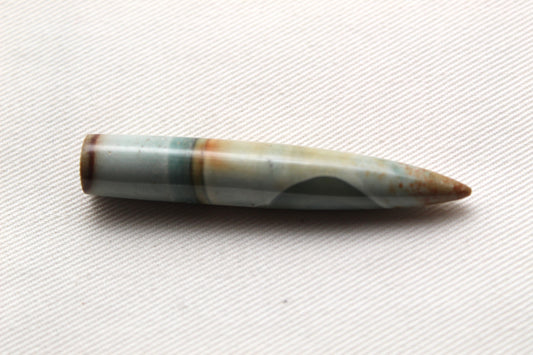 Rectangle Fordite Cabochon blanc rouge noir gris