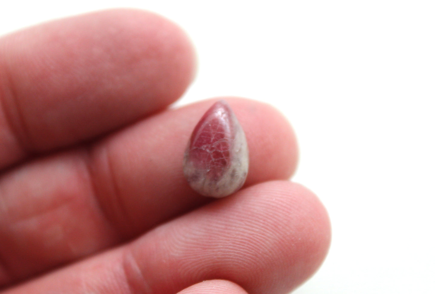 TWO pink Tourmaline pear Cabochon 8X12MM