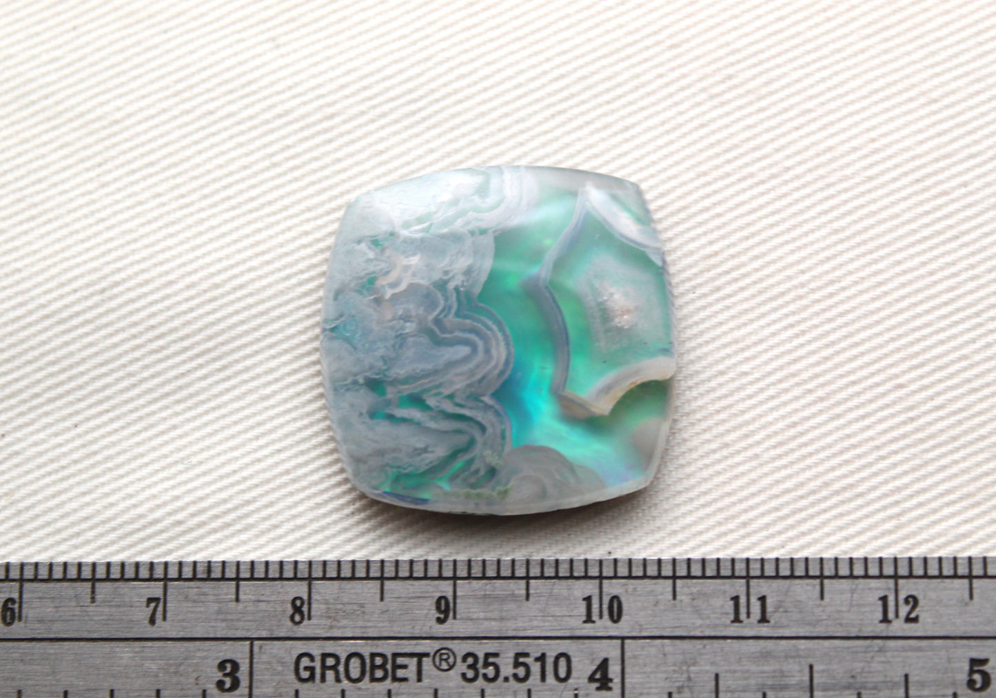 Indonesian Agate Plume DOUBLET Cabochon Gemstone square cushion 25MM