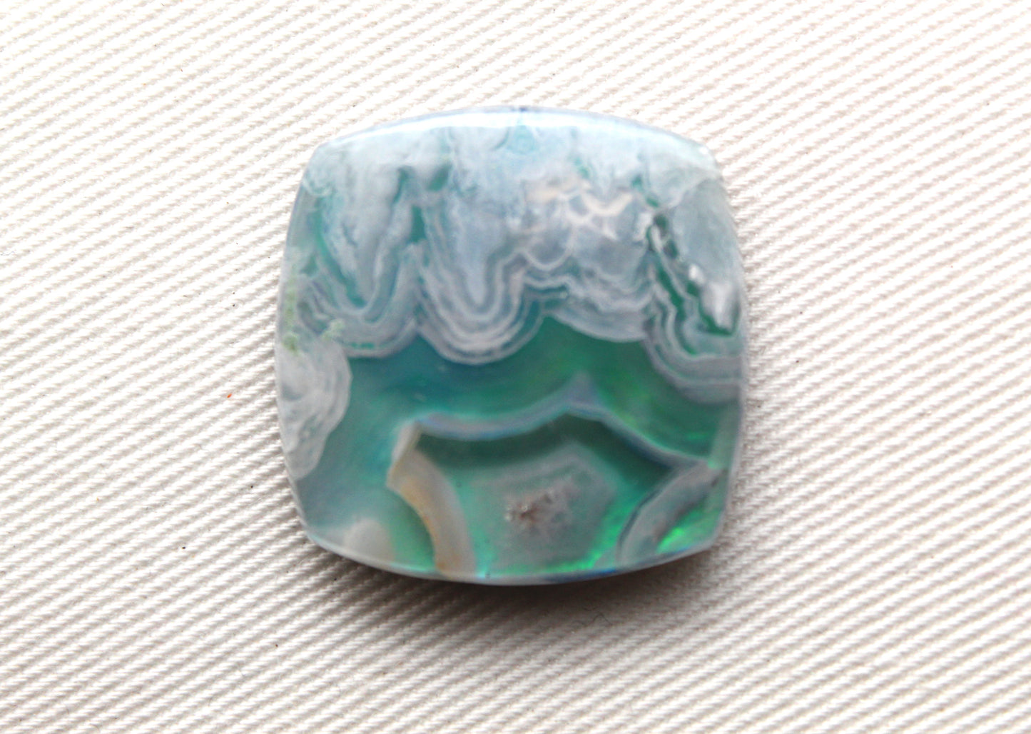 Indonesian Agate Plume DOUBLET Cabochon Gemstone square cushion 25MM