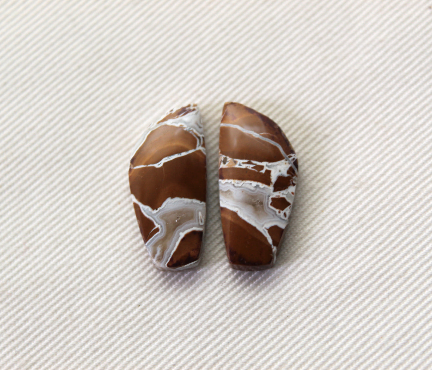 Brecciated Jasper cabochons Gemstone pair