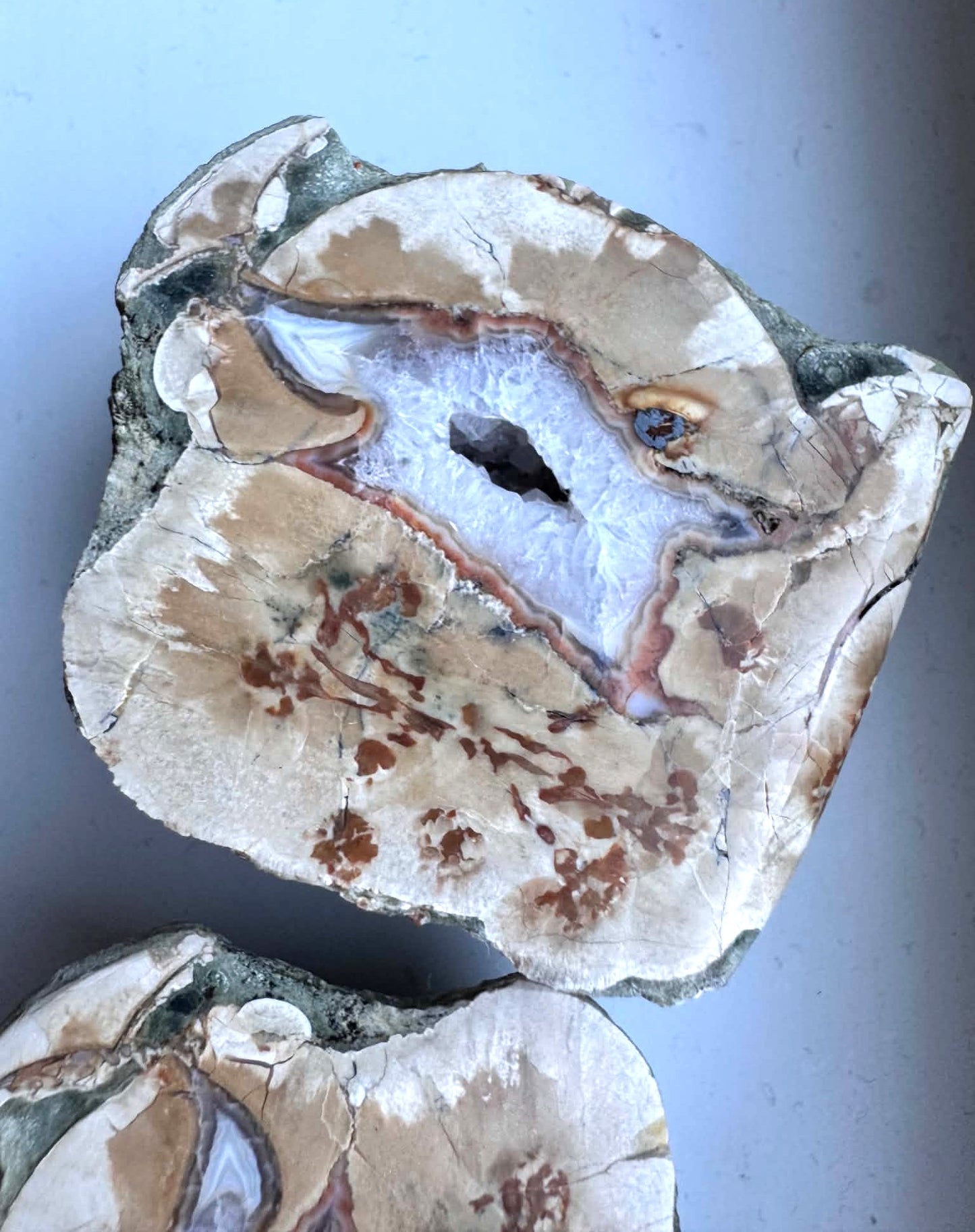 Natural Agate Nodule Mont Lyall Canada polished one face