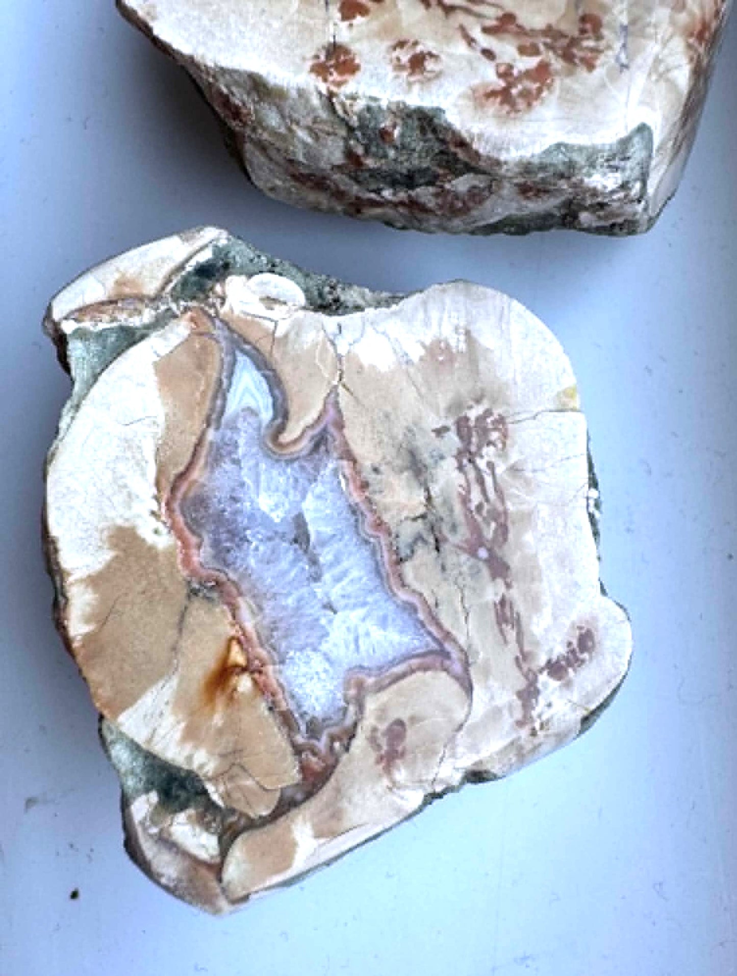 Natural Agate Nodule Mont Lyall Canada polished one face