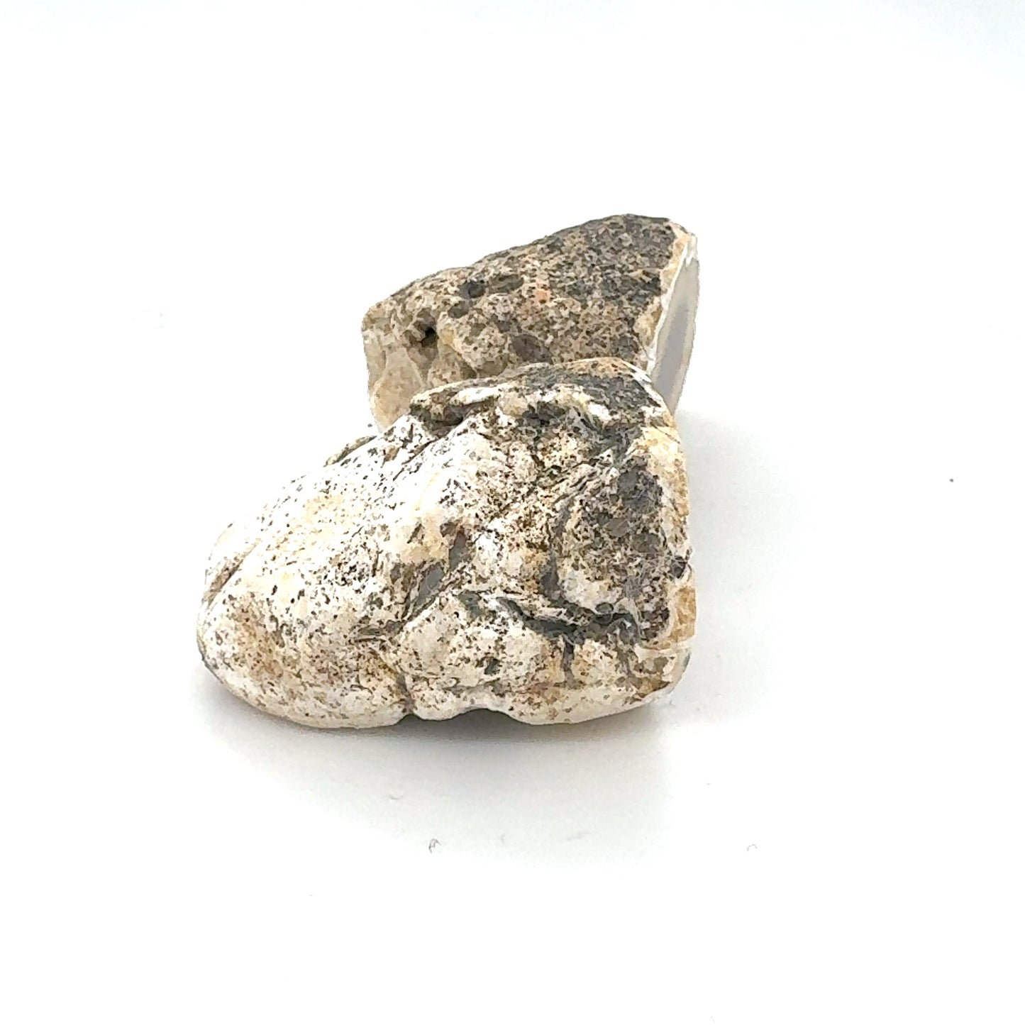 Small Indonesian banded Agate nodule polished yellow white
