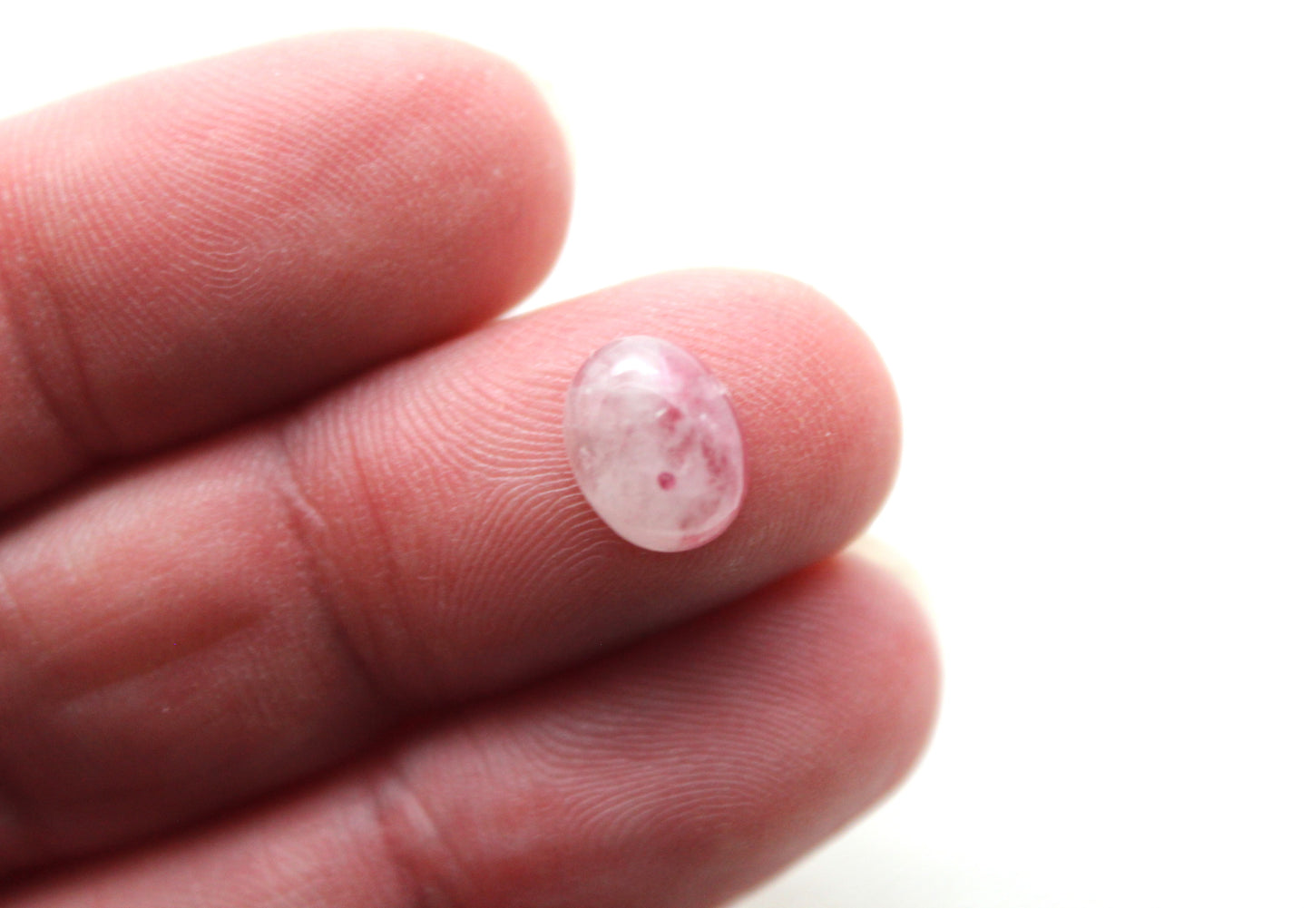 TWO Pink Tourmalines oval 7x9MM Cabochons.