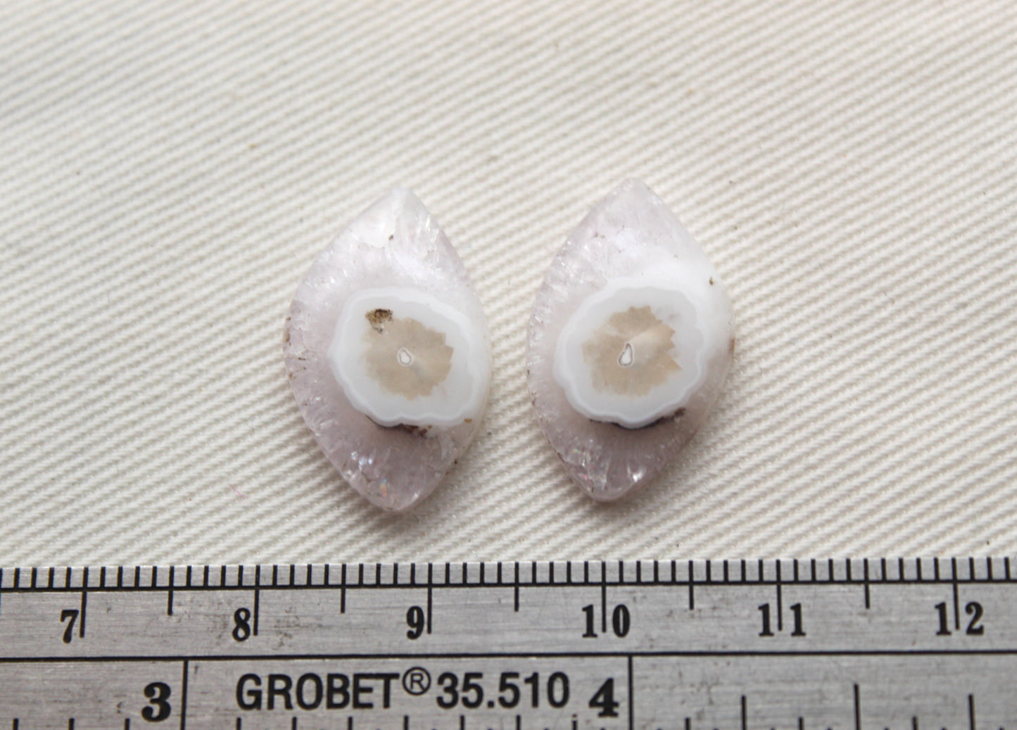 Orbicular Agate Cabochons Pair Gemstone natural freeform