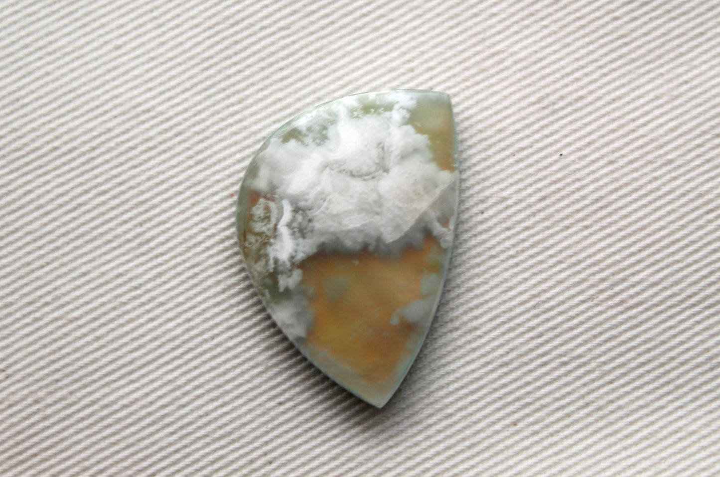 Indonesian Agate Plume DOUBLET Cabochon Gemstone freeform yellow