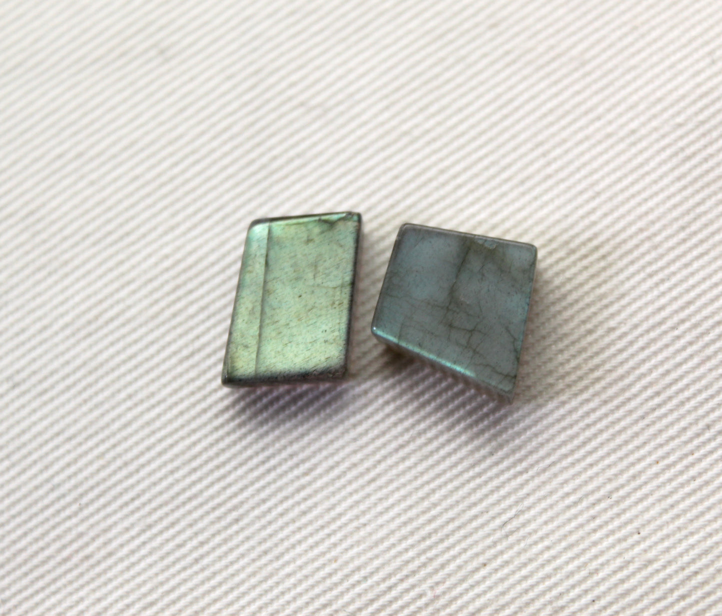 TWO Small Labradorite Cabochon gemstones