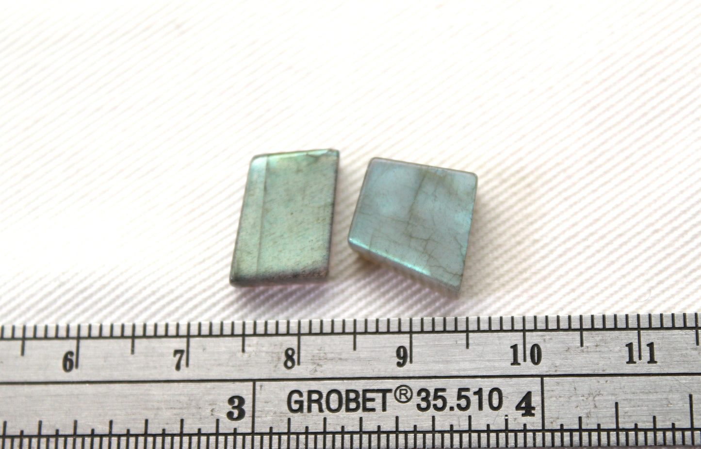 TWO Small Labradorite Cabochon gemstones