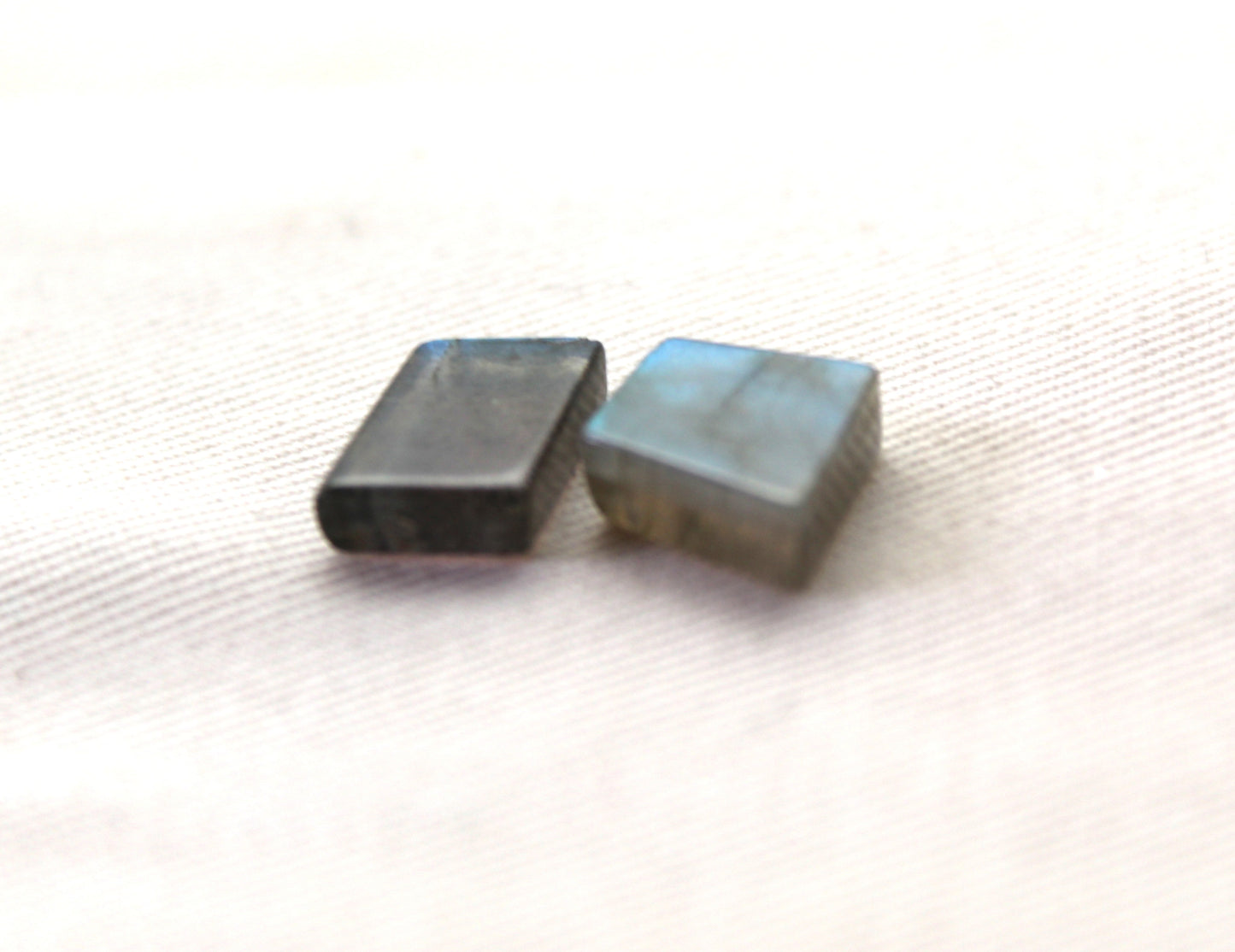 TWO Small Labradorite Cabochon gemstones