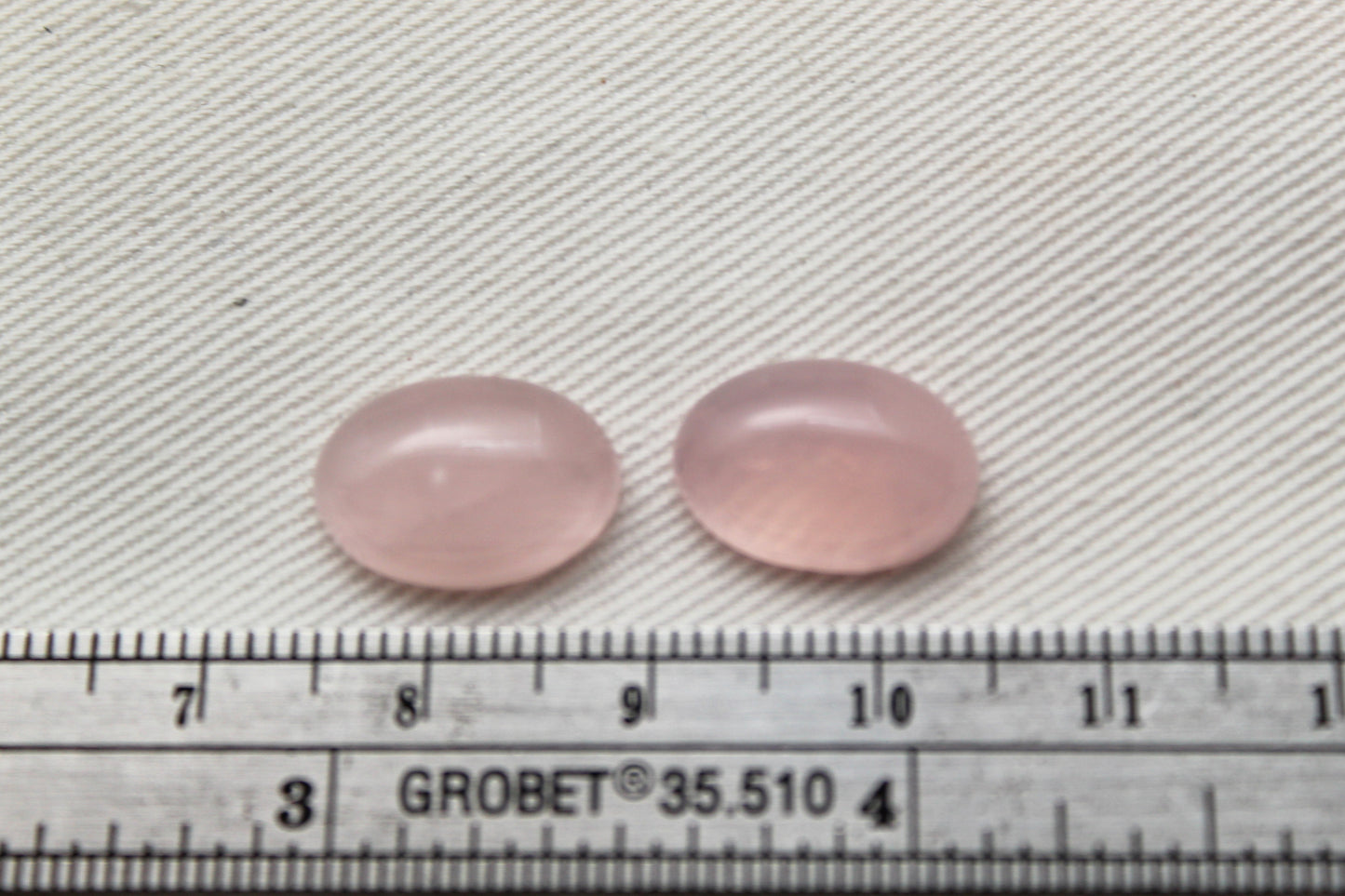<tc>Paire de cabochons Quartz Rose Pierres rondes 8MM</tc>