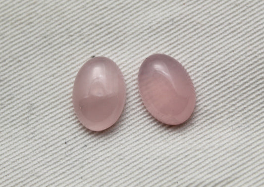 <tc>Paire de cabochons Quartz Rose Pierres rondes 8MM</tc>