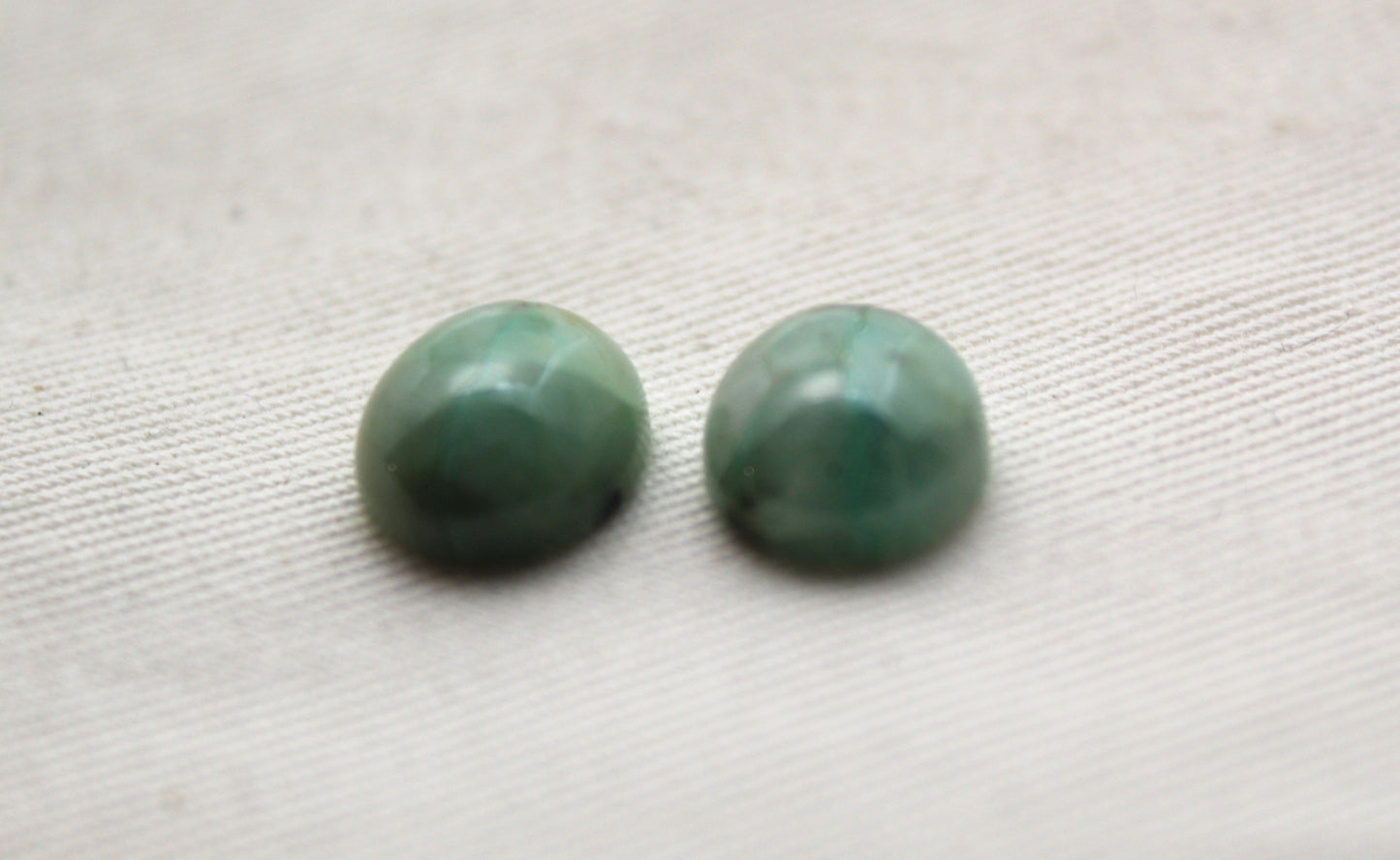 TWO Chrysocolla Quartz Cabochons Oval 10X12MM