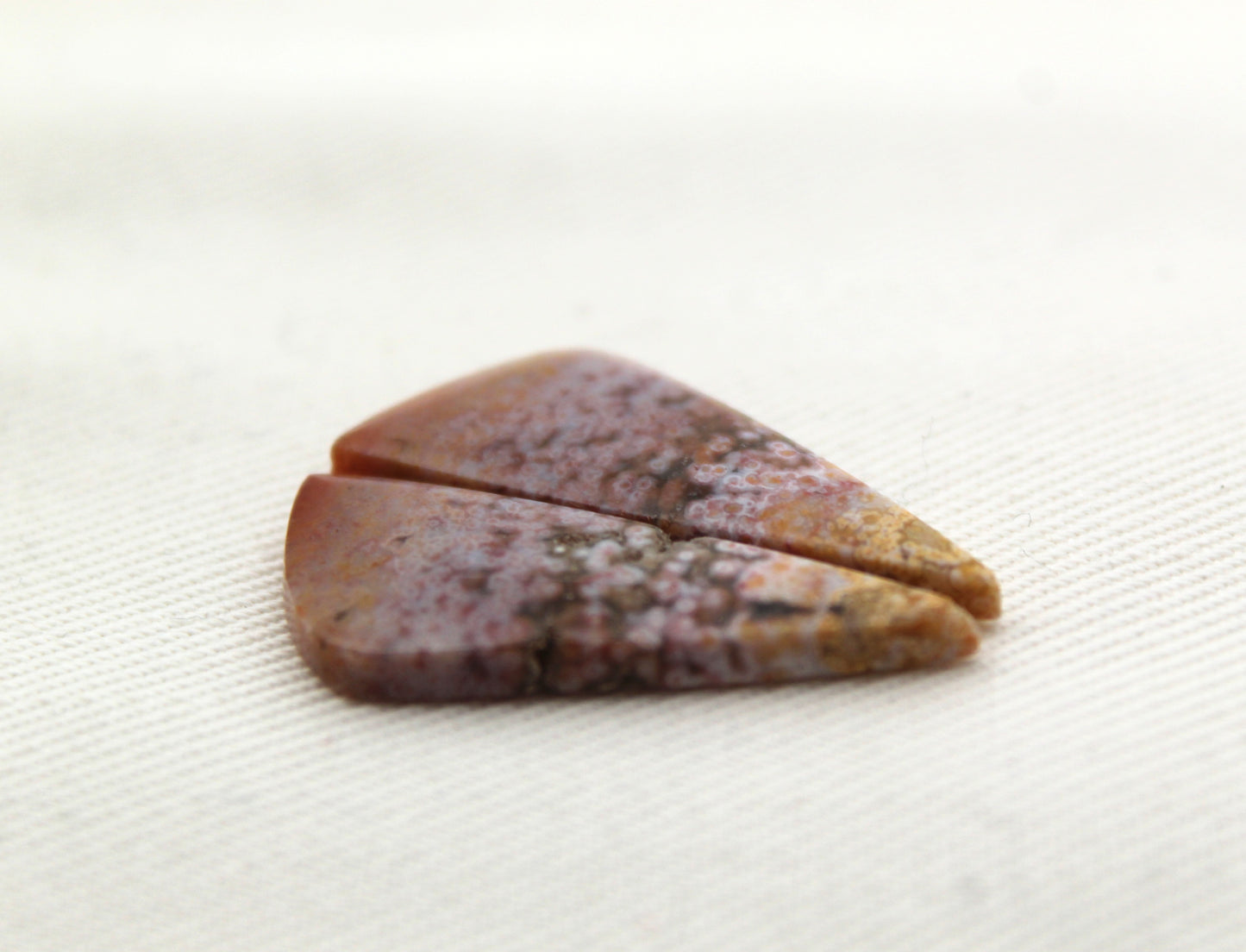 Small River Jasper Cabochon Pair Gemstone pink beige