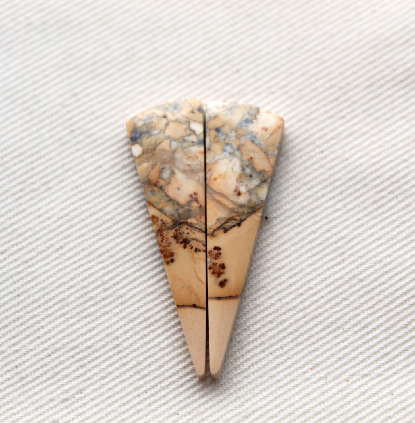 Maligano Jasper cabochons pair Gemstone triangle