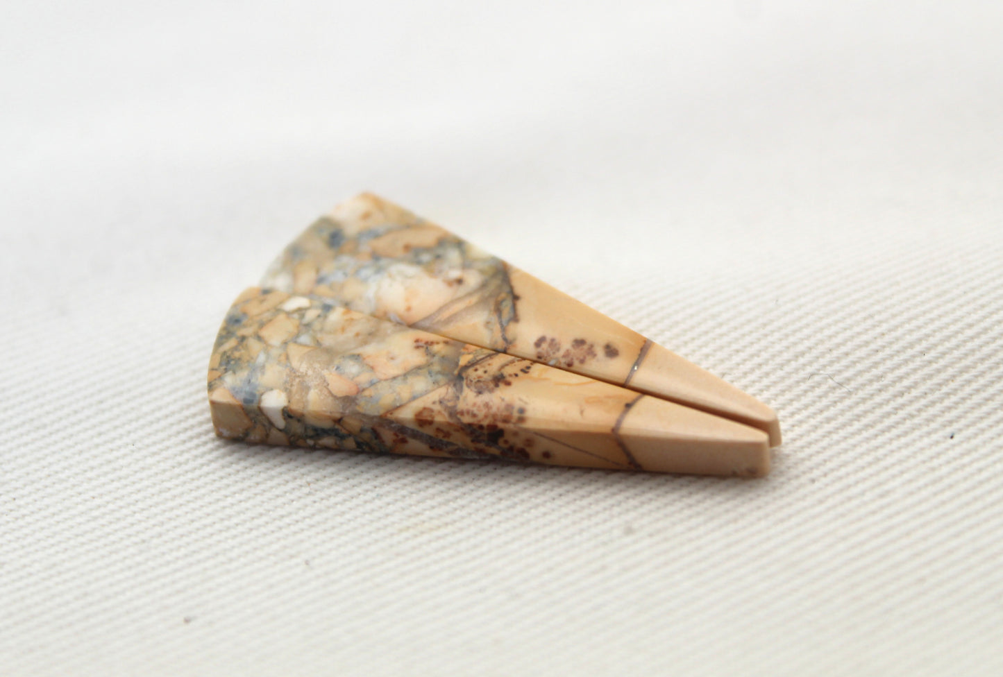 Maligano Jasper cabochons pair Gemstone triangle