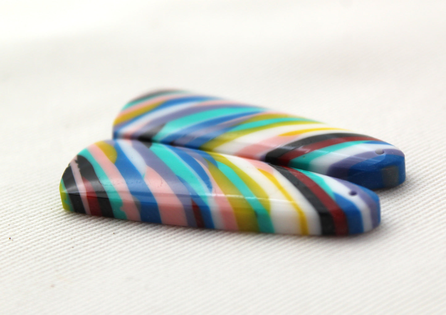 Surfite Cabochon Long Pair multicolors DRILLED