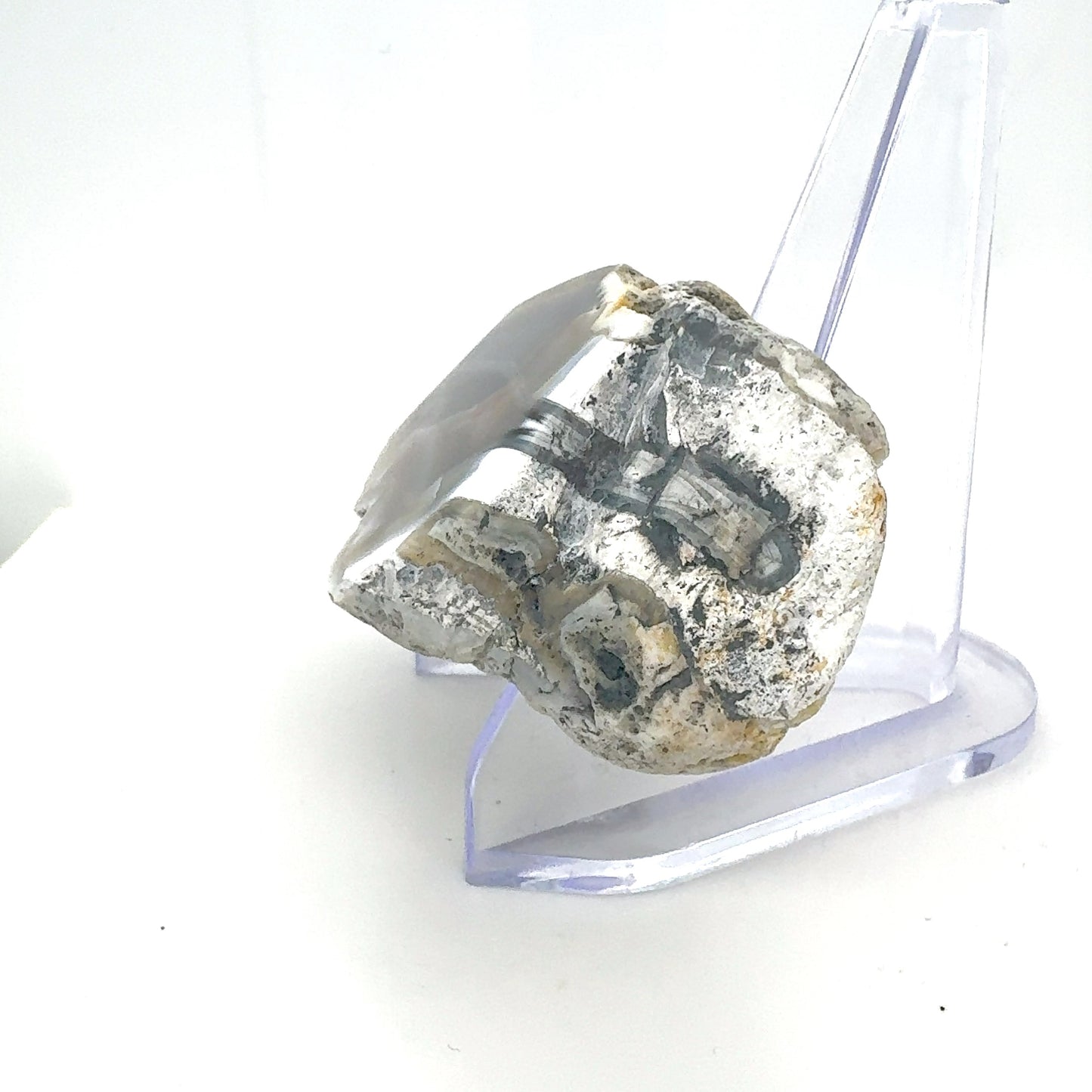 Indonesian banded Agate half nodule polished