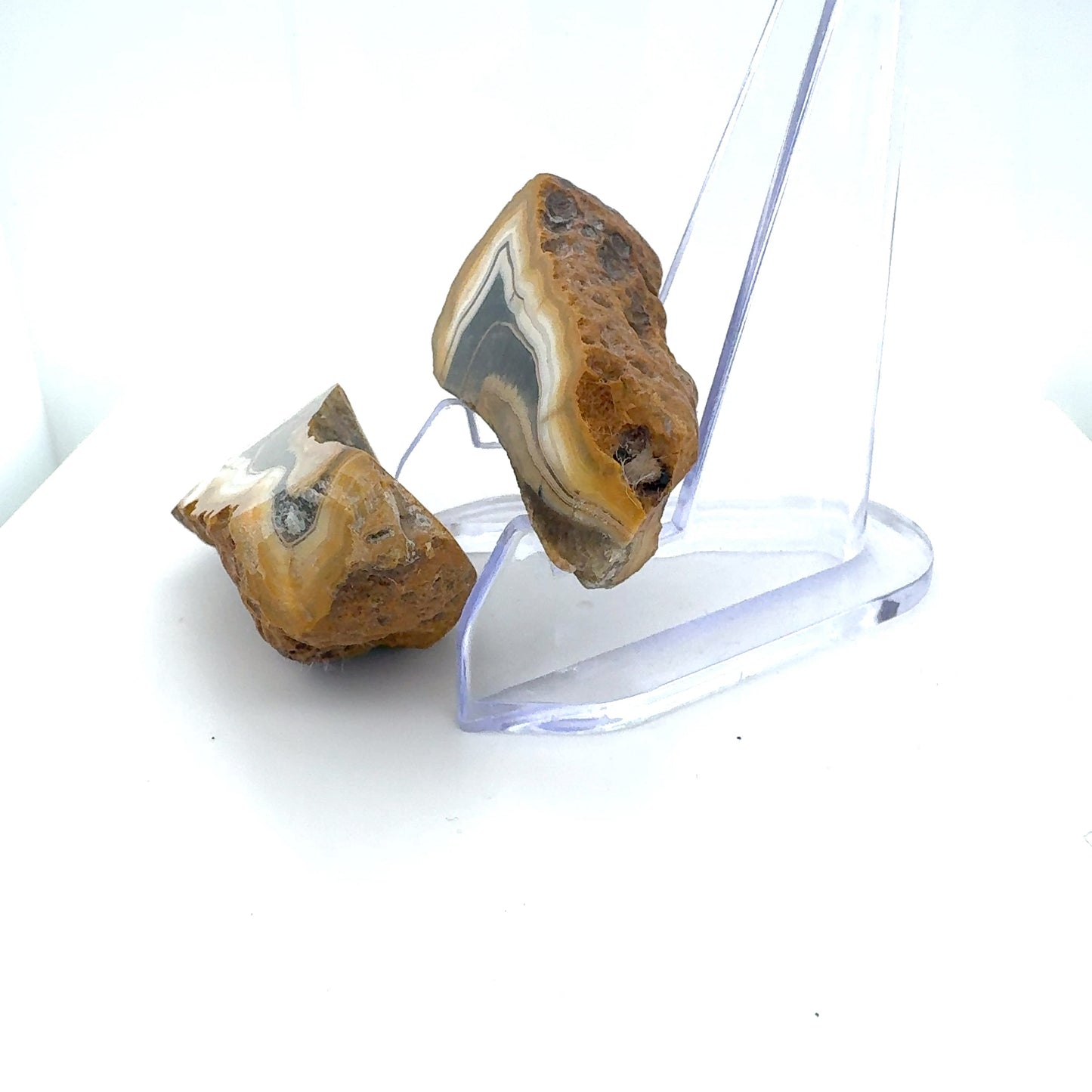 Indonesian banded Agate nodule polished