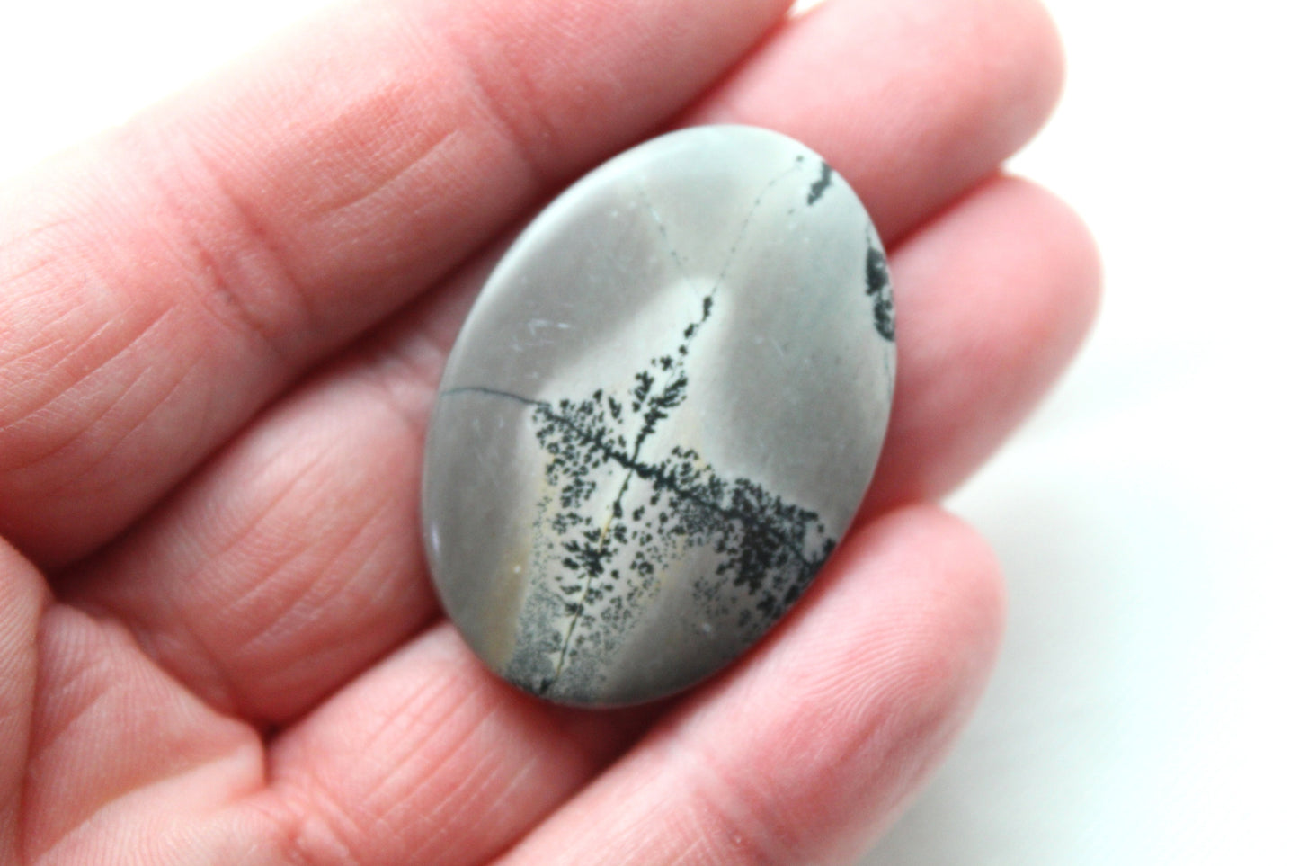 Dendritic Jasper Cabochon Gemstone Oval