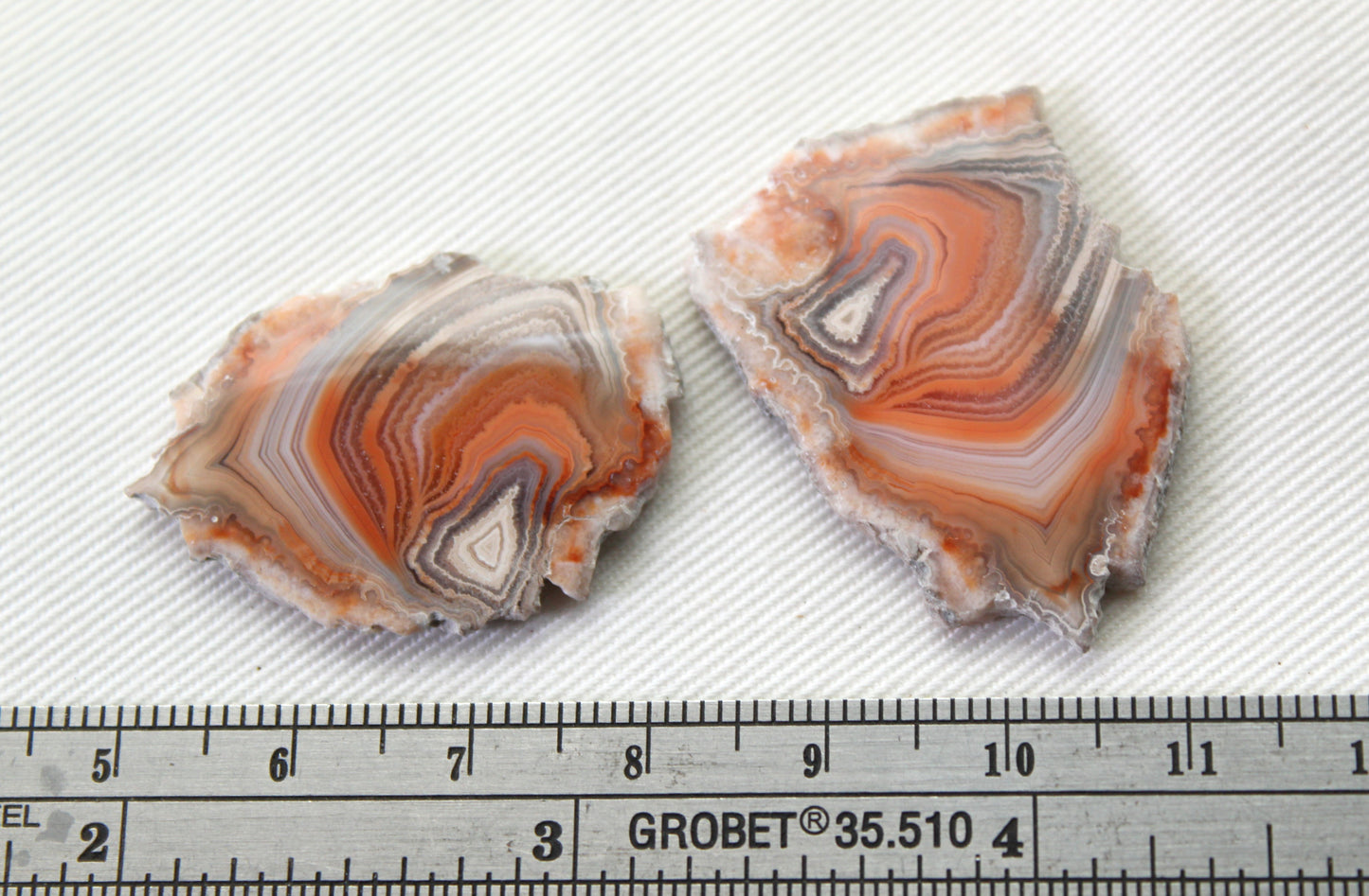 Sliced Agate Pair Gemstones freeform natural
