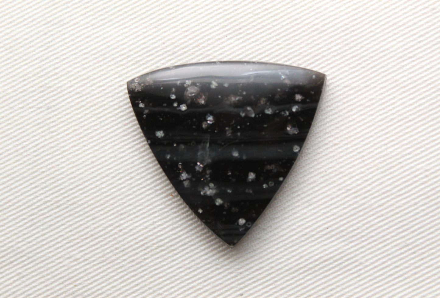 Midnight Galaxy Obsidian cabochon gemstone Triangle