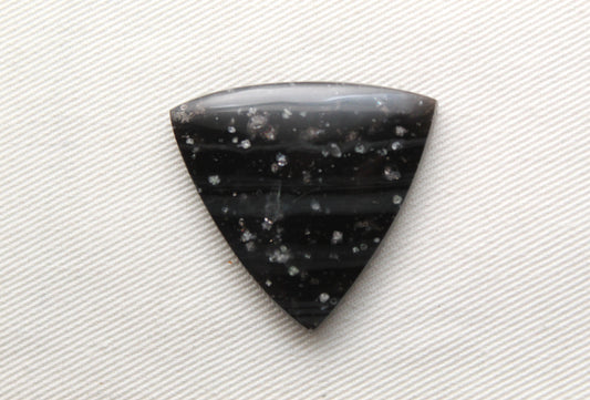 Midnight Galaxy Obsidian cabochon gemstone Triangle