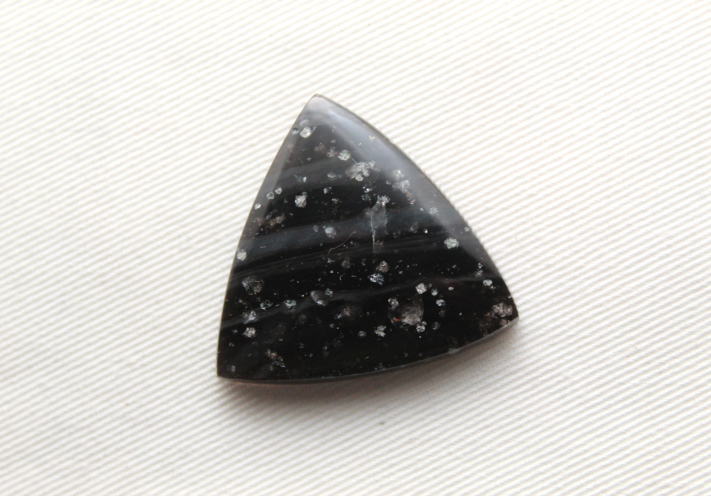 Midnight Galaxy Obsidian cabochon gemstone Triangle