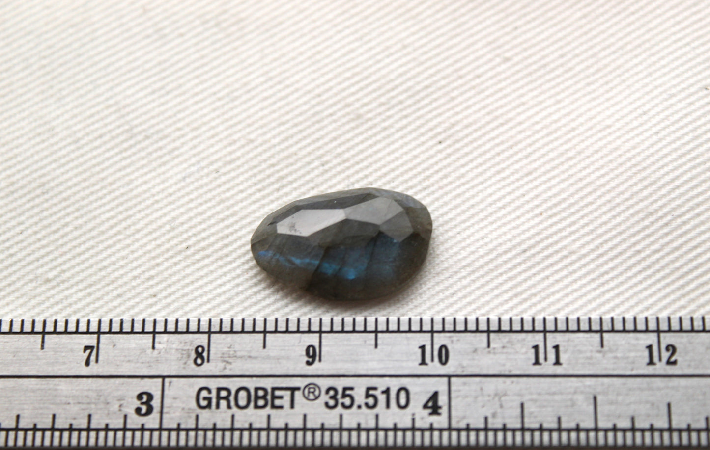ONE Labradorite rose cut Cabochon freeform blue
