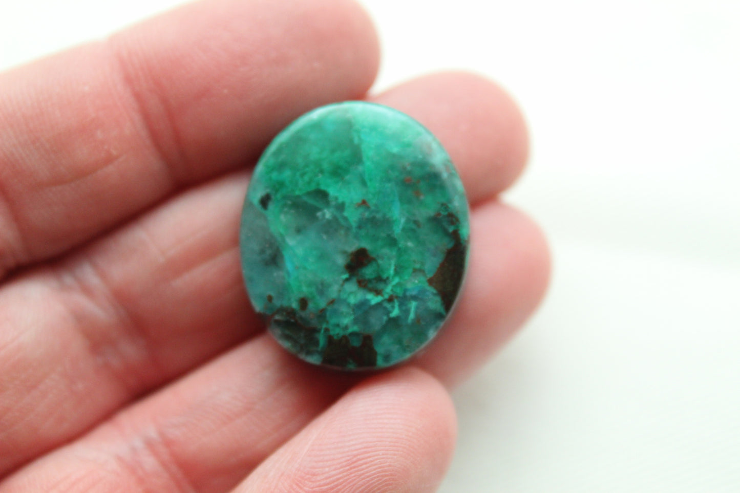 Chrysocolla Malachite Cabochon Blue Gemstone Oval Sierra Cobre
