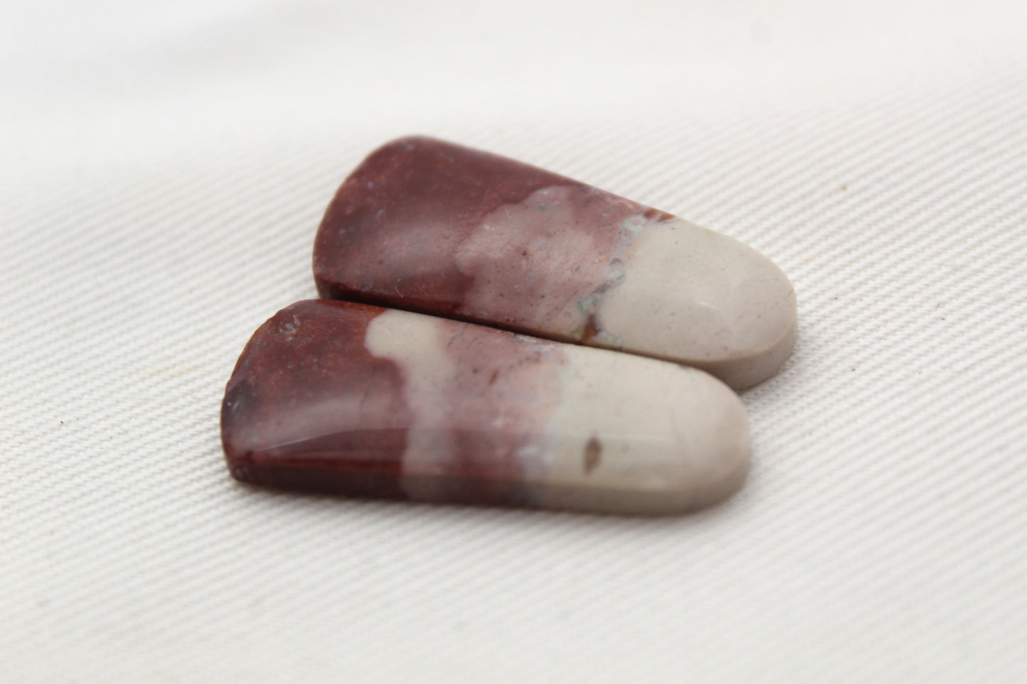 Indonesian Pink Jasper Pair Cabochons Gemstone natural&nbsp;